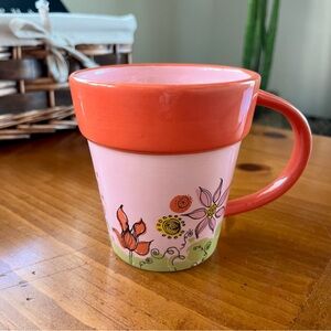 Starbucks Hand Painted 10 fl oz Flower Pot Mug